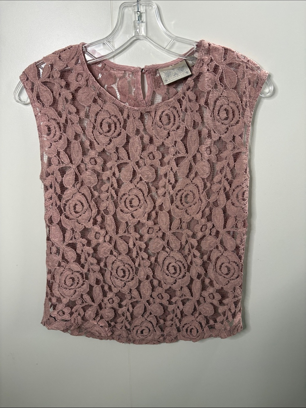 Dantelle Rose Pink Lace Overlay Camisole S